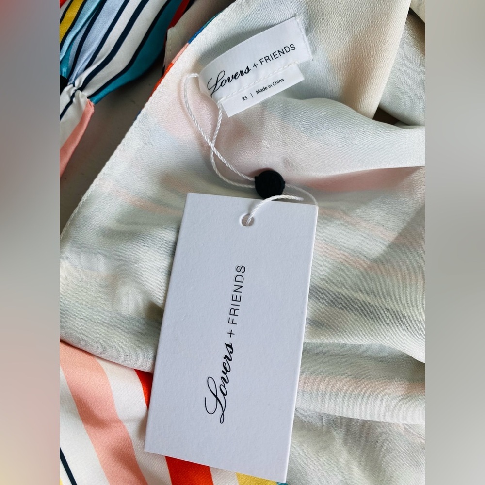 NWT Lovers + Friends Women Montague Maxi Wrap Rainbow Dress Size XS - Picture 7 of 14